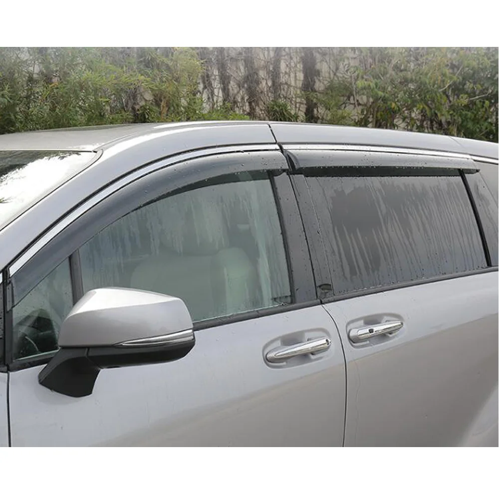 For Toyota Sienna 2021 2022 2023 Plastic Window Visor Sun Shade Rain Guard Car Accessories Side Deflector Protector 4PCS - view 2