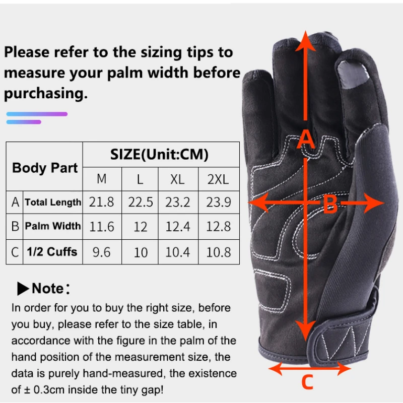 MASONTEX M30 TPU Motorcycle Gloves Breathable Riding Gloves Palm Protect Four-season Versatility Motorcycle Glove Touch Screen