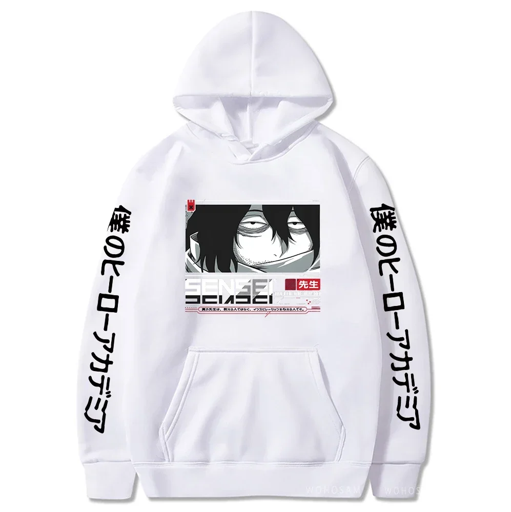 Anime My Hero Accaademia Aizawa Shouta Graphic Print Hooded Oversize Hoodie Men Women Sweatshirts Harajuku Unisex Warm Streetwea