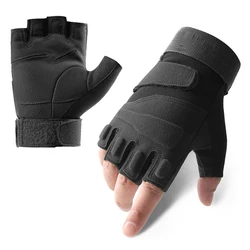 Tactical Gloves Men Women Motorcyclist Fingerless Outdoor Cycling Gloves Camping Anti-Cut Sports Anti-Slip Motorcycle Gloves