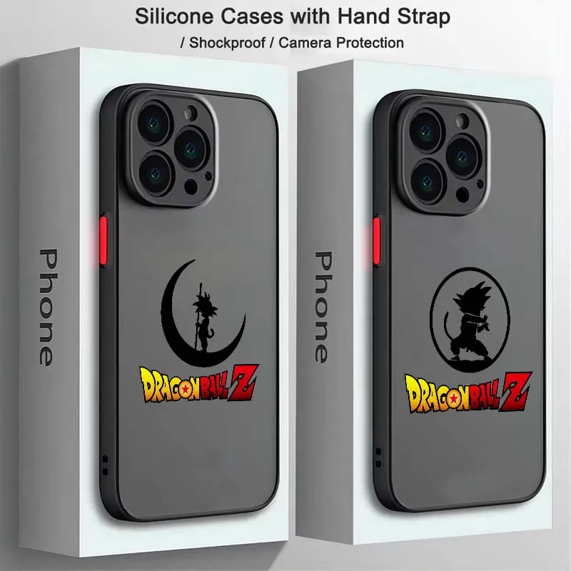 

Anime Dragon Ball Logo For Apple iPhone 16 15 14 13 12 11 XR XS X Pro Max Plus Mini Frosted Translucent Phone Case