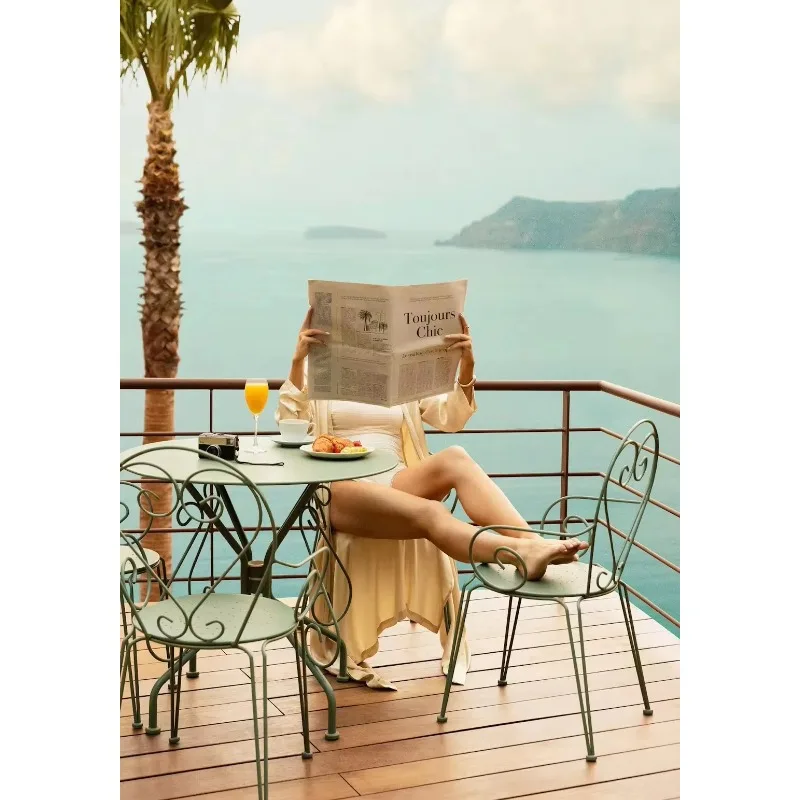 Summer Sunshine Beach Woman Surf Swimming Palm Trees Sea View Poster Travel Canvas Paintings Wall Art Pictures Home Decor