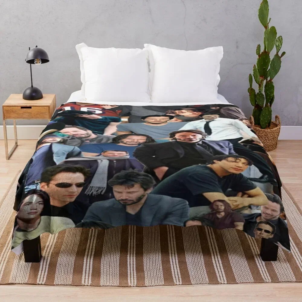 Todo Keanu Reeves manta de tiro pesado para dormir, mantas para cama, mantas de manga cálidas de invierno