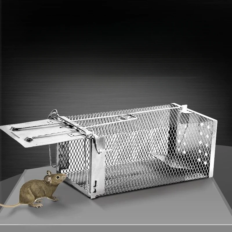 Rat Cage Mousetrap for Catching Mice and Clamping Gods Household Mouse Cage Galvanized Full-automatic Rat Trap