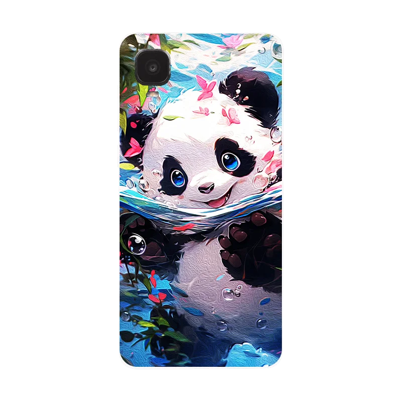 For TCL A3 Case Cover TCL A 3 A3 Case Lovely Panda Wolf Soft Silicone Back Cover for TCL A3 A509DL Phone Case