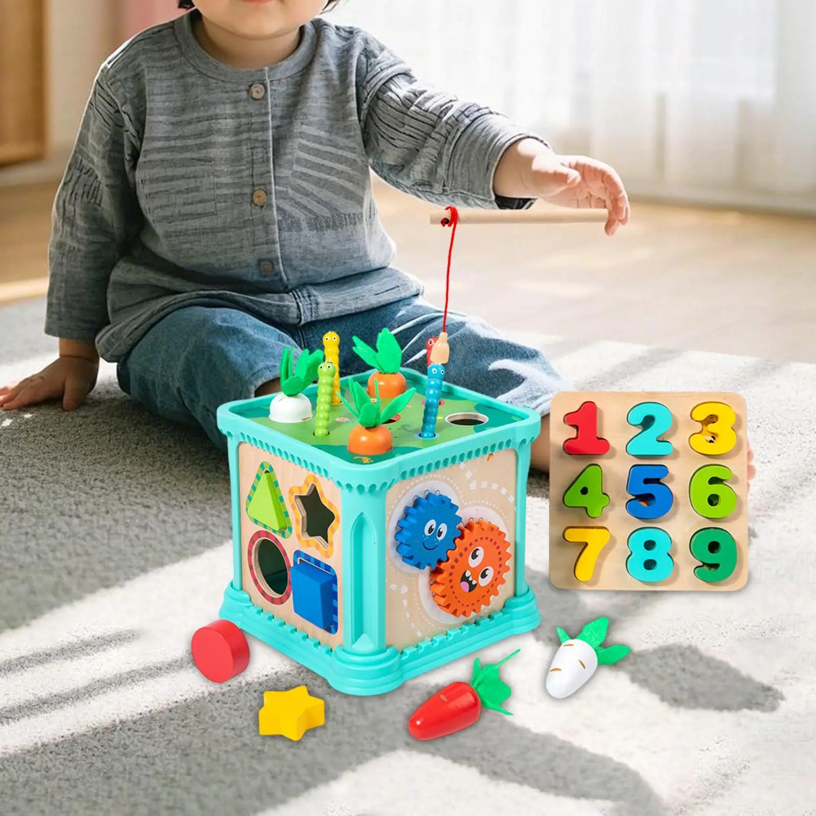 

Intelligence Box Toy Set Interactive Puzzle Game for Toddlers Preschool Kids