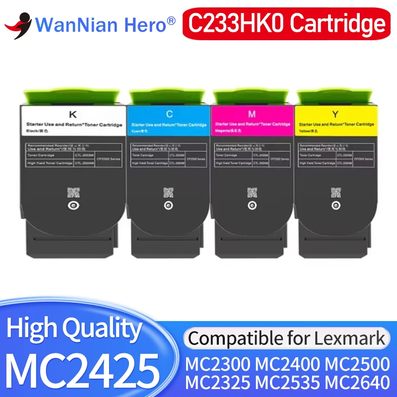 High capacity MC2425 Compatible Toner Cartridge For Lexmark mc2425 toner C2325 MC2325 C2425 MC2535 MC2640 MC2300 MC2400 MC2500