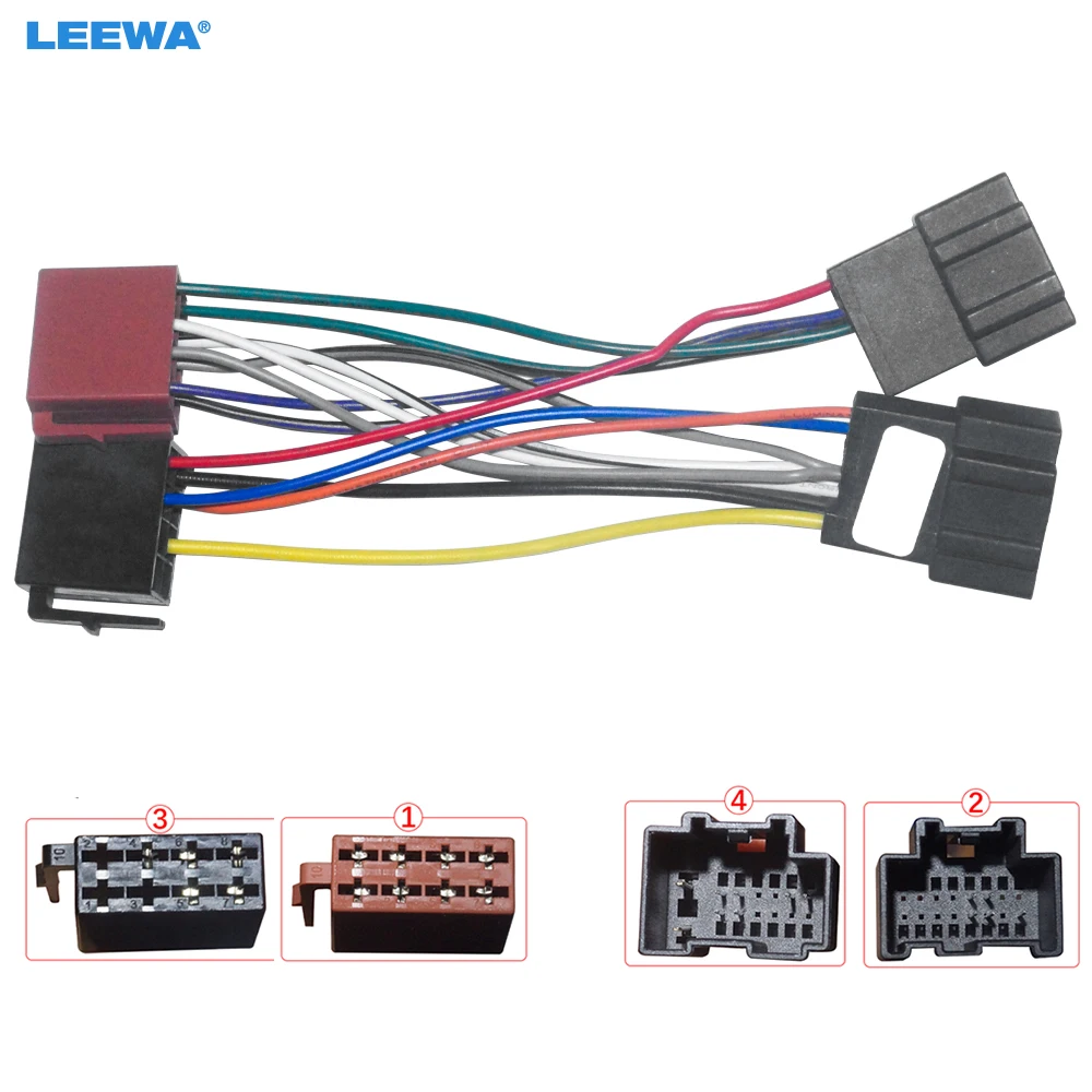 

LEEWA 5set Car CD Radio Conversion Plug Wire Adapter For Chevrolet Opel ISO Stereo Wiring Harness Original Head Units Cable