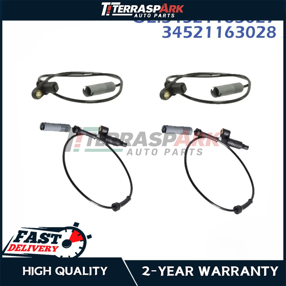 4Pcs ABS Wheel Speed Sensor Front+Rear For BMW E36 323i 323is 328i 325i A34521163027 A34521163028
