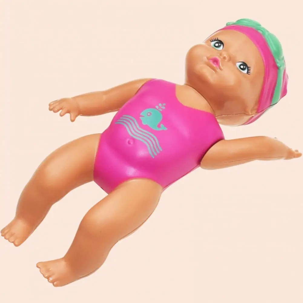 

Waterproof Swimming Doll Clockwork Swimming Doll Toy for Bathtub Pool Waterproof Backstroke Swimmer Baby Toy Learning for Kids