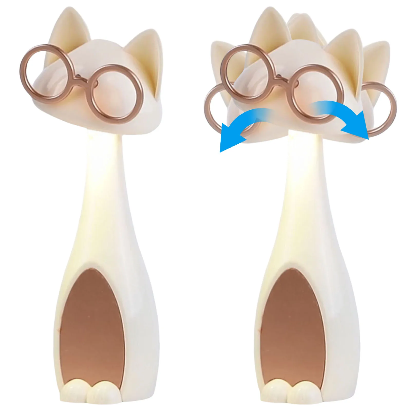 LED Desk Lamp Rechargeable Cute Desk Lamp Portable Cat Night Light for College Dorm Bedroom Reading