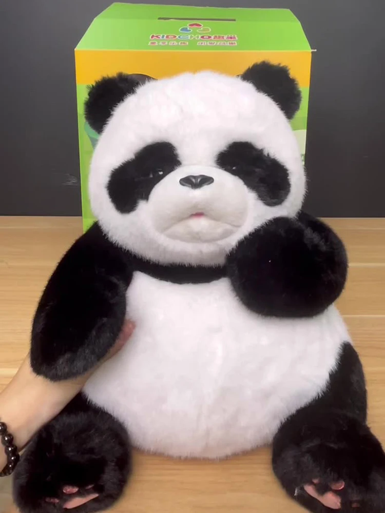 Simulation Plush Toys Lifelike Panda Hug Talking Interactive Toy Cute Electric Doll Breathing Stuffed Animals Imitate Fluffy Toy