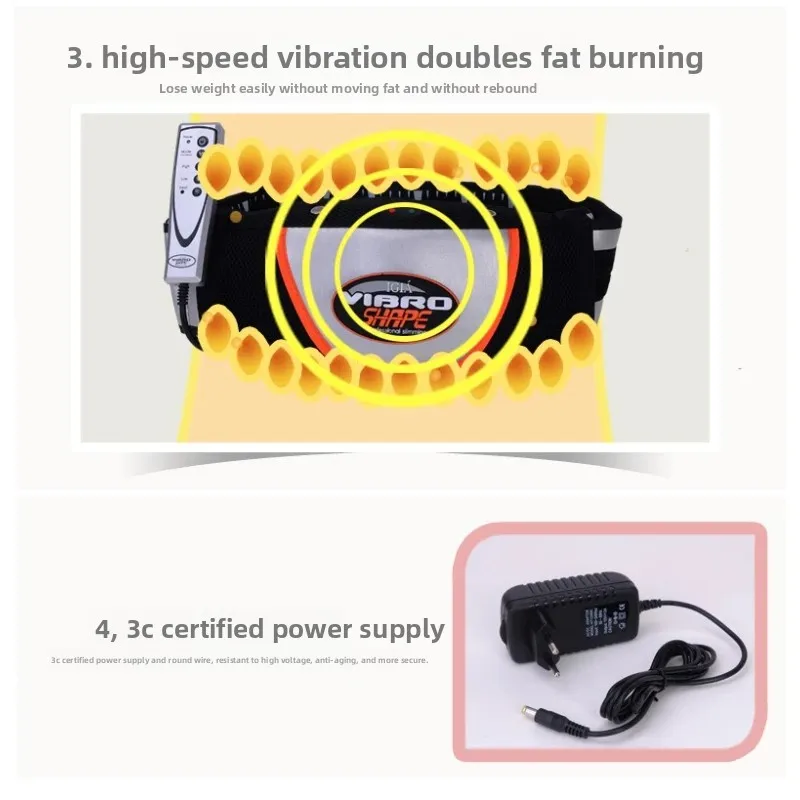 Lazy Electric Massage Belt Heating Hot Compress Portable Fitness Vibration Plate Abdominal Fat Slinger Body Shaping Gear
