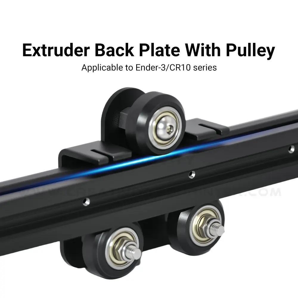 

Ender 3/CR10 Extruder Back Support Plate Kit X Carriage Plate with Wheels Pulley Extruding Backplate For Ender3 Pro CR-10S S4 S5