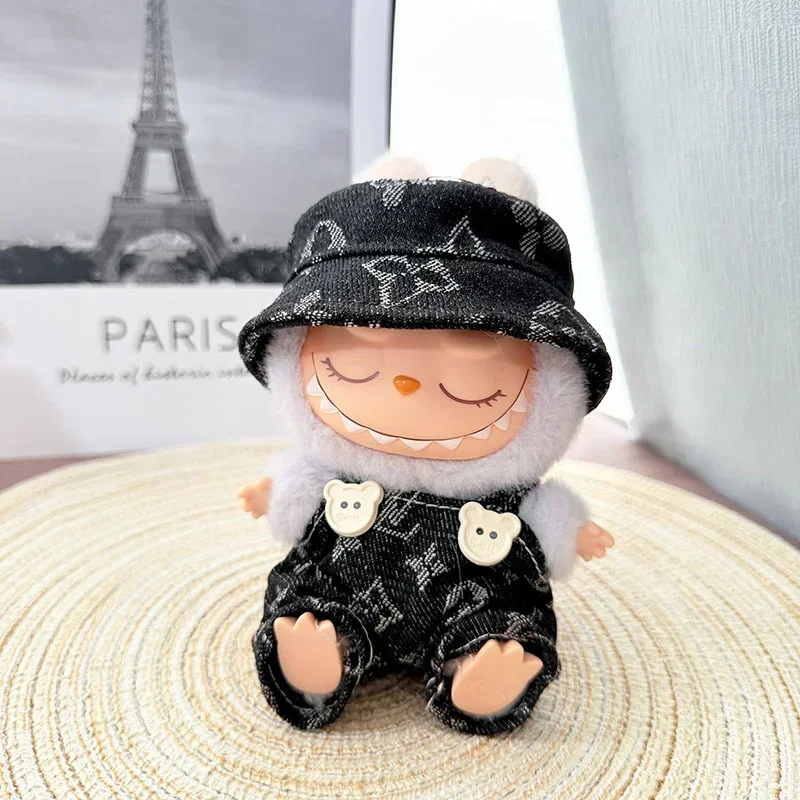 

17 cm Labubu doll mini clothing, set, hat, bag, clothes, shoes, accessories, Labubu II doll toy