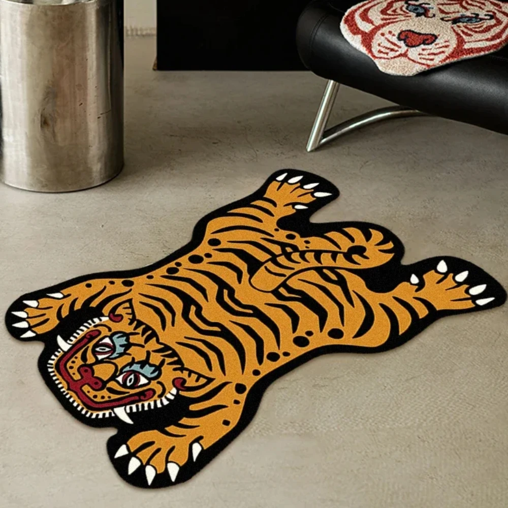 

Tiger Rug Bedroom Home Carpet Cartoon Animal Living Room Decoration Area Rugs Kid Creativity Bedside Floor Mat Anti-slip Doormat