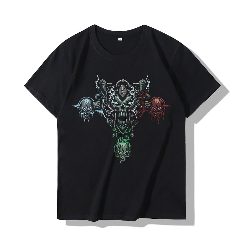 Sommer Neues World of Warcraft Kurzarm-T-Shirt Sommer Allianz Tribal Klassiker WOW Perimeter Herren und Damen Baumwolle Halbarm – Detail 5