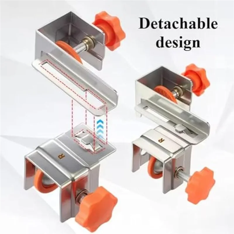 RMWIN-2Pack Heavy-Duty Drawer Front Fixing Clamps, Adjustable Tool For Cabinet Face Frame Alignment