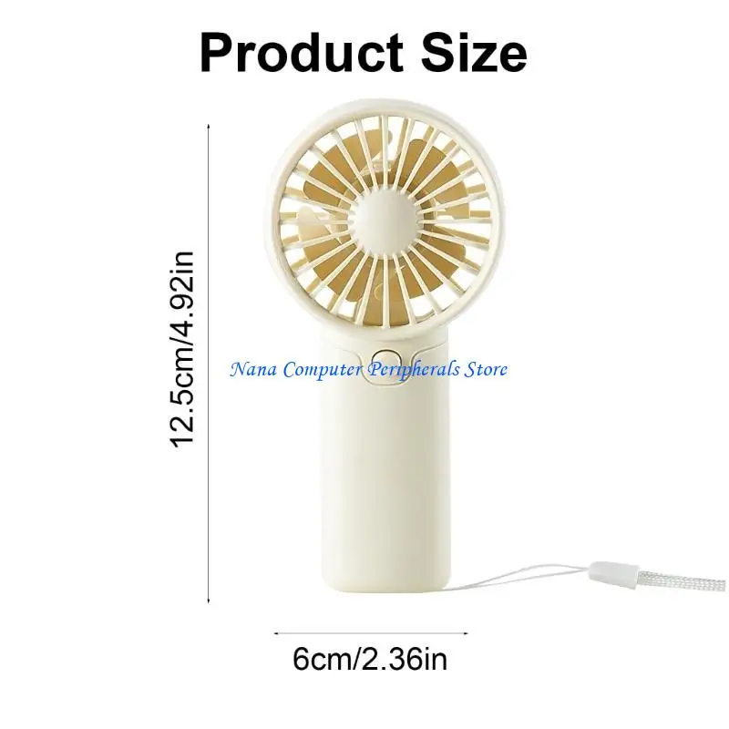 F68C 미니 휴대용 팬 핸드 헬드 팬 배터리 작동 경량 소형 포켓 팬