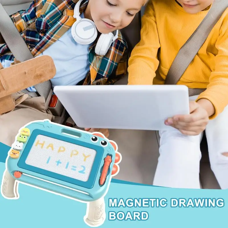 Magnetic Drawing Board Colored Doodle Mat with Detachable Legs Educational Erasable Sketching Pad Reusable Writing Playboard