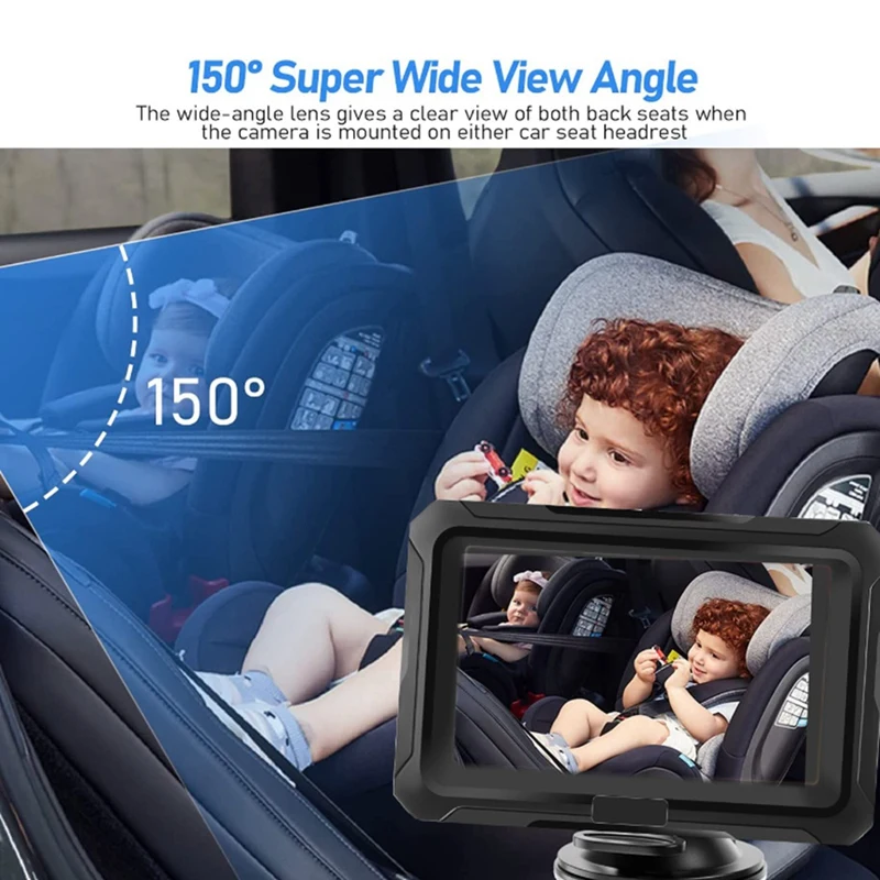 Back Seat Baby Car Camera, Car Seat Camera, Rear Baby Night Vision, Baby Car Monitor,Rearview Mirror