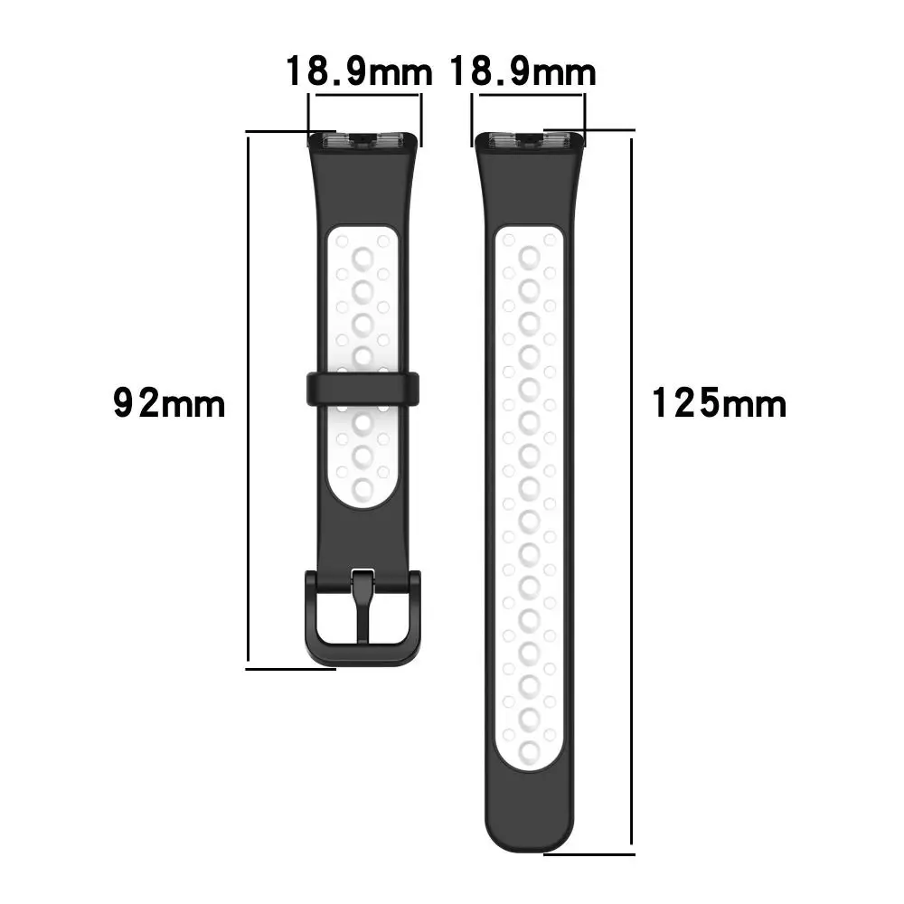 สายนาฬิกาซิลิโคนนิ่มสองสีเปลี่ยนได้สายนาฬิกาสมาร์ทวอทช์กำไลข้อมือระบายอากาศสำหรับ Huawei band 9 8