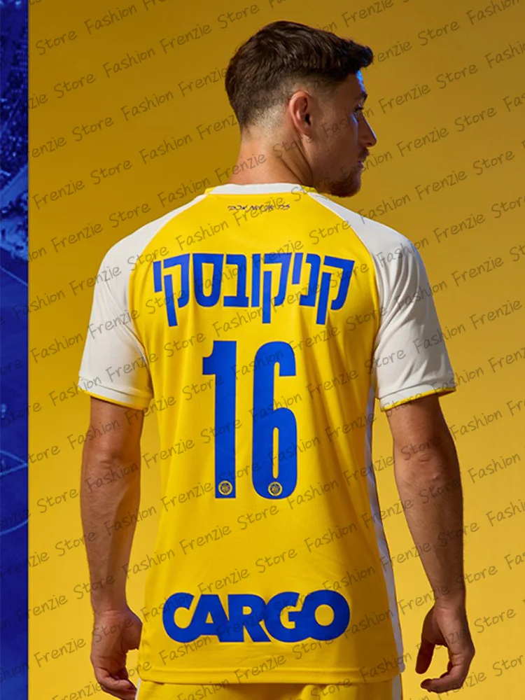 24-25 New Arrivals Men's Football Jerseys Maccabi Tel Aviv Home Away Jersey Casual Mesh Sports Clothing Team Uniform