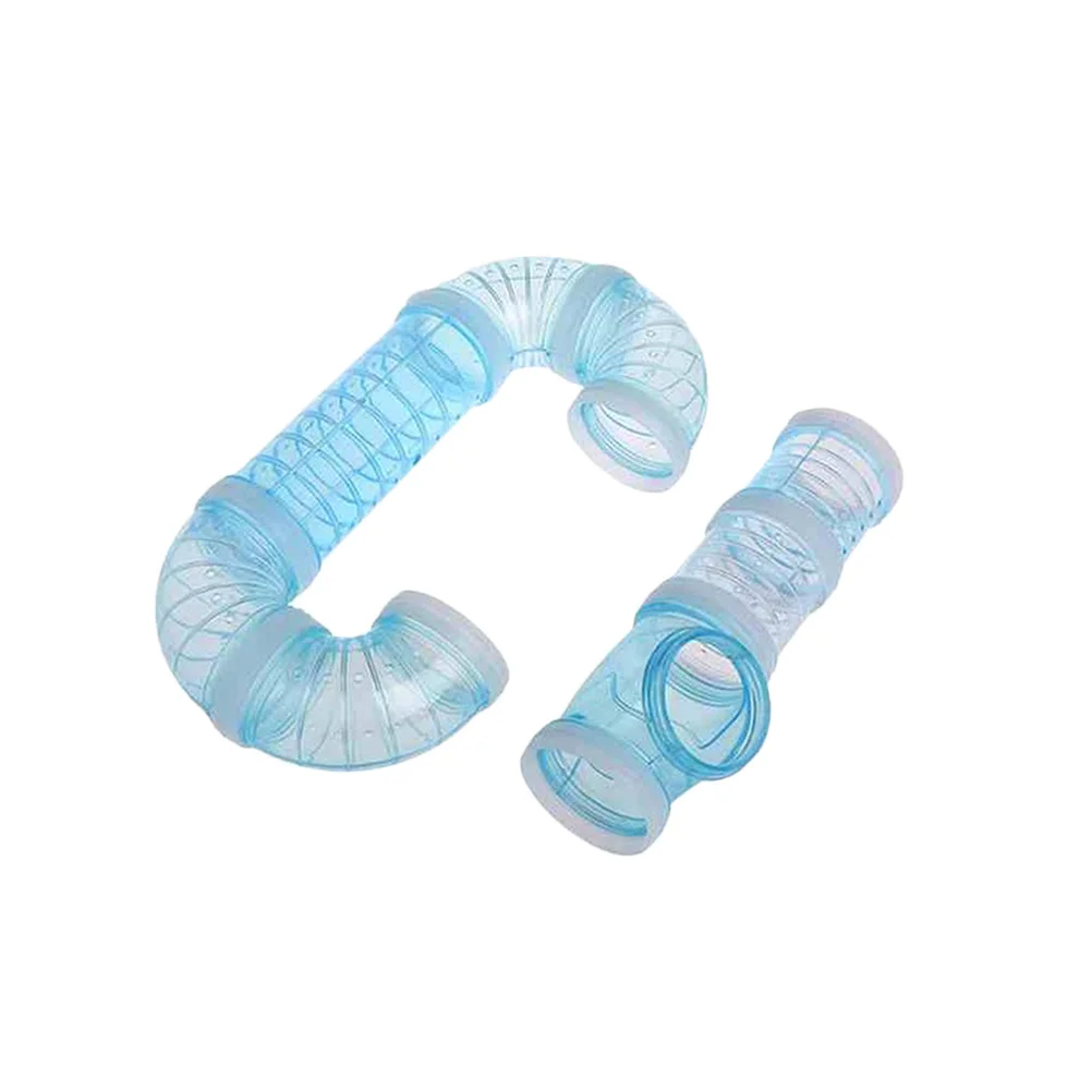 

2pcs Platic Tube Hamster Animal Cage Tunnel Sports Tunnel Pipe For Small Pets Outdoor Indoor Strong Durable Plastic Multi-Color