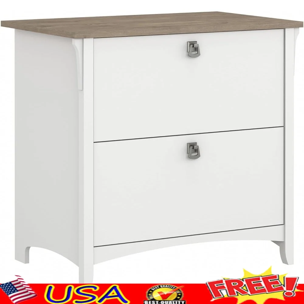 

Lateral File Cabinet 2 Drawer Office Storage Full Extension Slides Engineered Wood Tapered Legs Letter Legal A4 Documents
