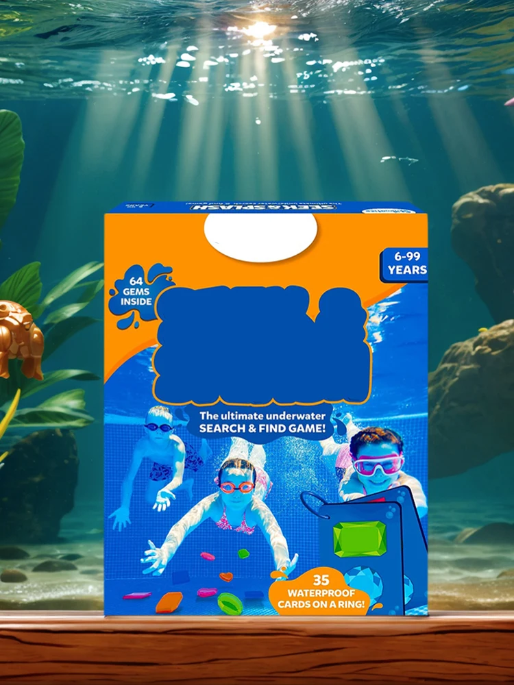Duiken Edelstenen Zwembad Speelgoed Onderwater Zoeken & Vind Edelstenen Spelset met 64 Kleurrijke Edelstenen Mesh Tas Grappige Geschenken Zwemmen Feestartikelen - afbeelding 2