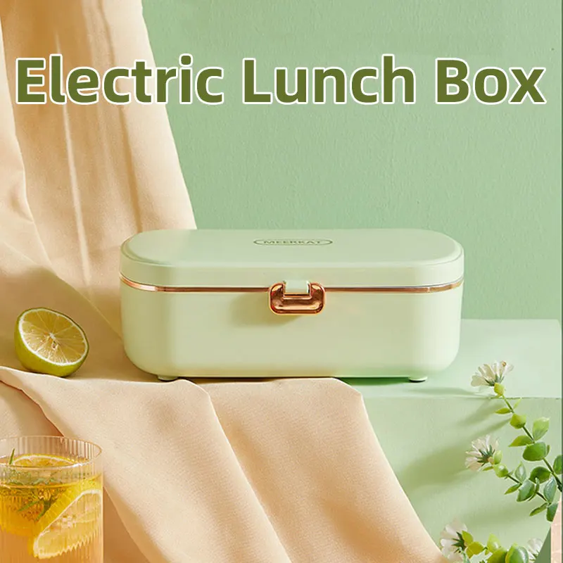 Portable Electric Lunch Box,Water Free Heating,Mini Insulated Office,Hot Rice Plug-In Lunch Box,Stainless Steel Food Warmer