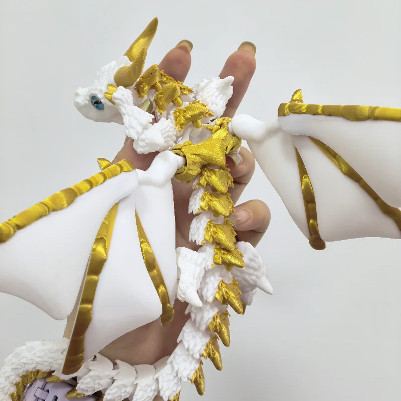 Neuer 3D-gedruckter Wyvern-Drache mit Flügeln, Simulationsmodell, Geschenk, bewegliche Drachen, Fidget-Drachen, Desktop-Ornamente