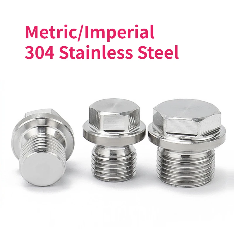 

1 шт. M8-M48 метрическая/императорская наружная резьба 304, шестигранная торцевая крышка из нержавеющей стали, фланец, внешний шестигранник, твердая заглушка, фитинг для масляной водопроводной трубы
