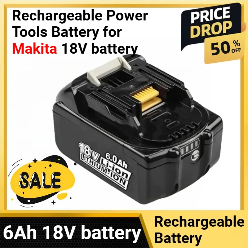 

Rechargeable Power Tools Battery for Makita 18V battery with LED Li-ion Replacement LXT BL1850 BL1830 BL1860 6000mAh