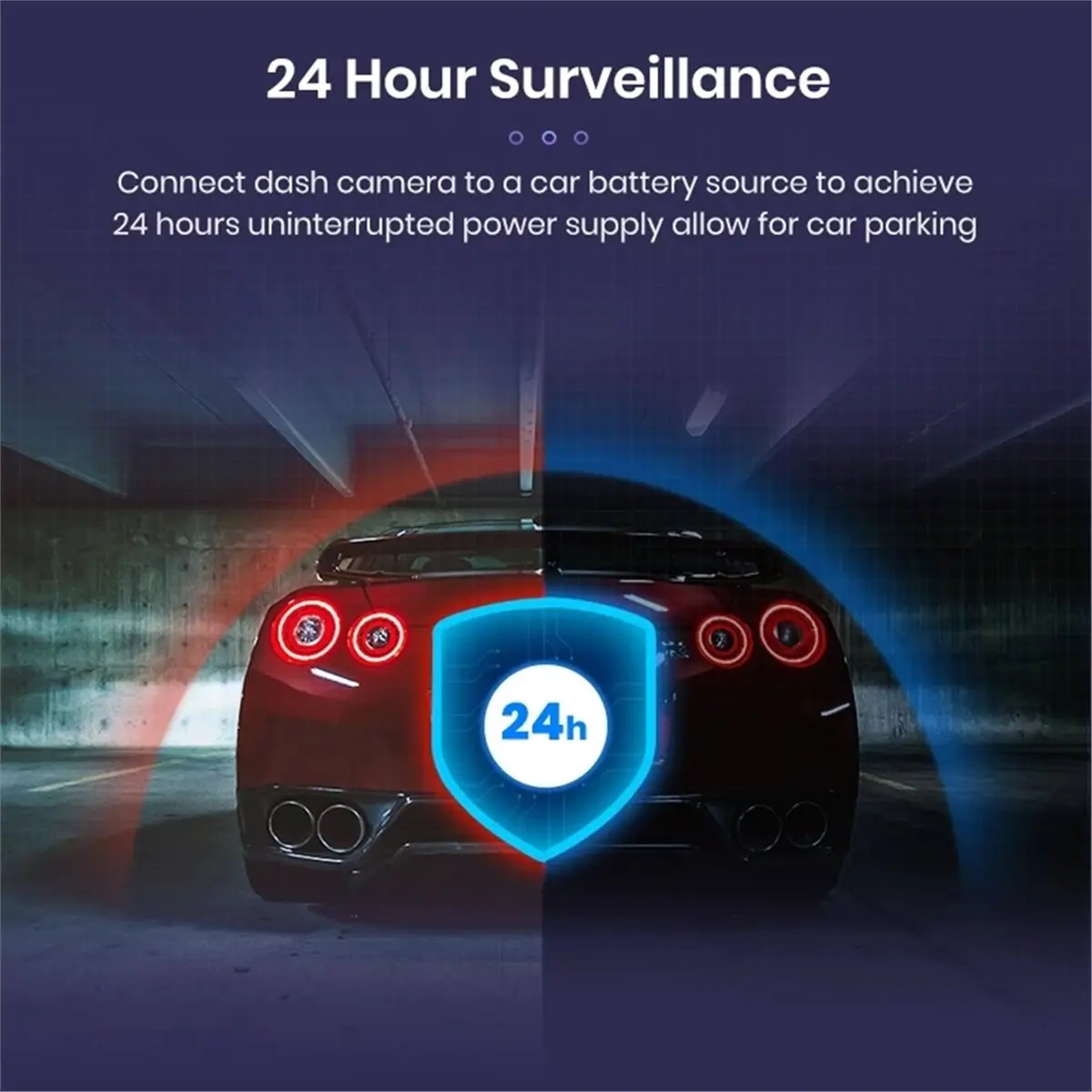 #76D Car Voltage Reducer Cable,For AZDOME M300S Hardwire Kit for Car DVR Type-C Port (ABS)