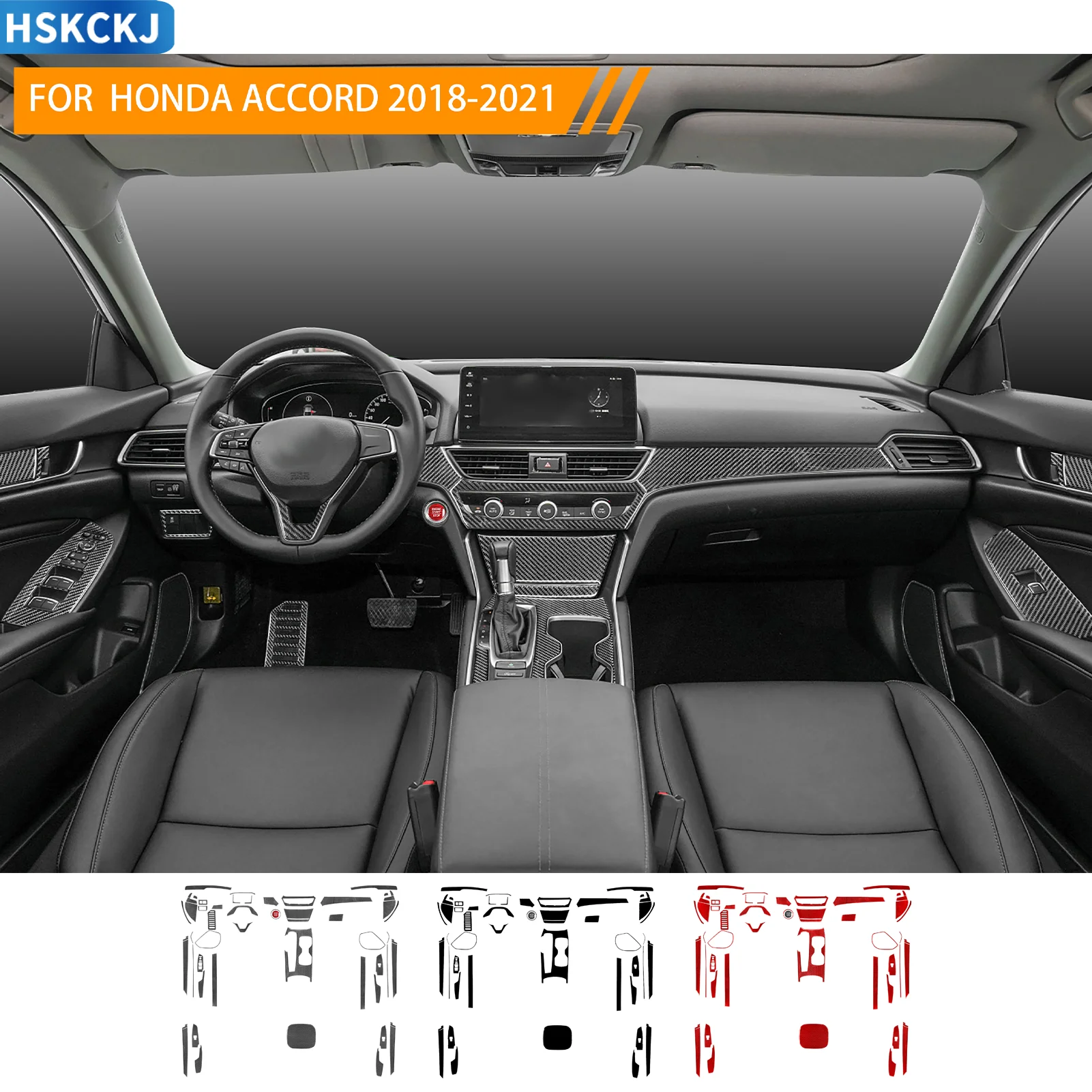 

For Honda Accord 2018 2019 2020 2021 Car Accessories Plastic Air Outlet Gear Instrument Door Panel Trim Sticker Modification