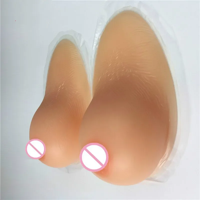 Silicone Breast Droplet Type Realistic Fake Chest Form Crossdress Self Adhesive Breasts Cosplay of Transgender Drag Queen