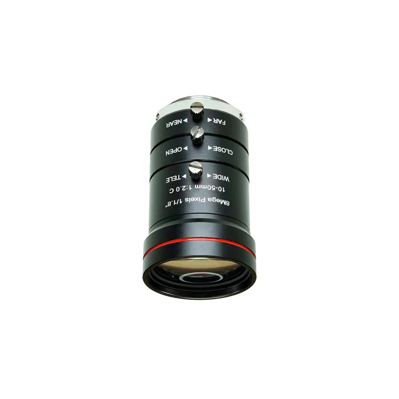 Zoom Lens HIFLY 10-50mm Focal Length 8MP 1/1.8'' Machine Vision Varifocal Lens for Industrial Inspection