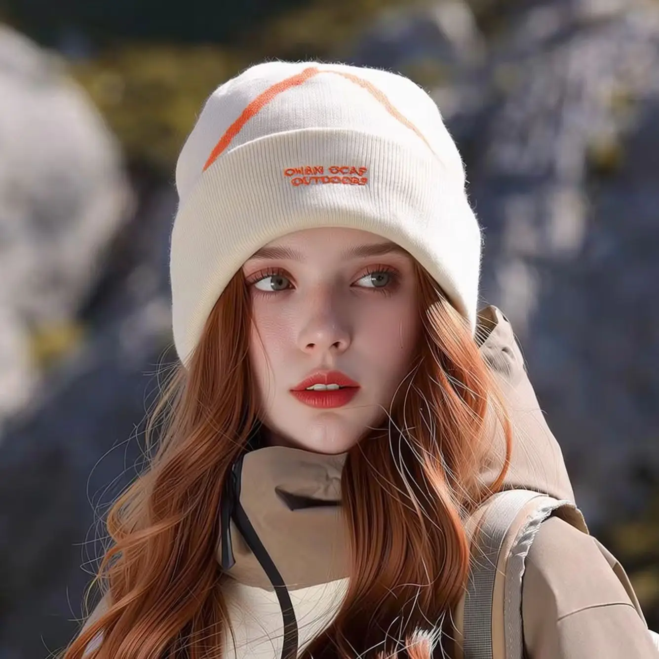 Warm Simple Knitted Ear‑Protection Beanie Cap, Cold‑Weather Hat for Autumn Winter Hiking Outdoor Daily Wear