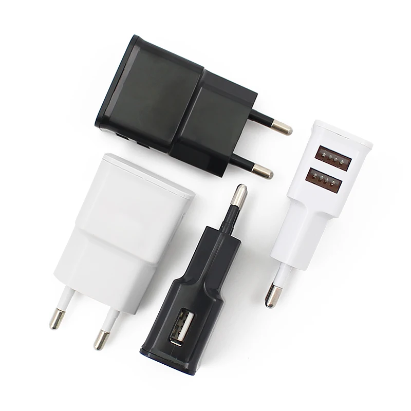 5V 2A Universal Power Supply Adapter USB Double USB Phone Charger AC DC 5V Power Adpater Supply Charger For iphone Android