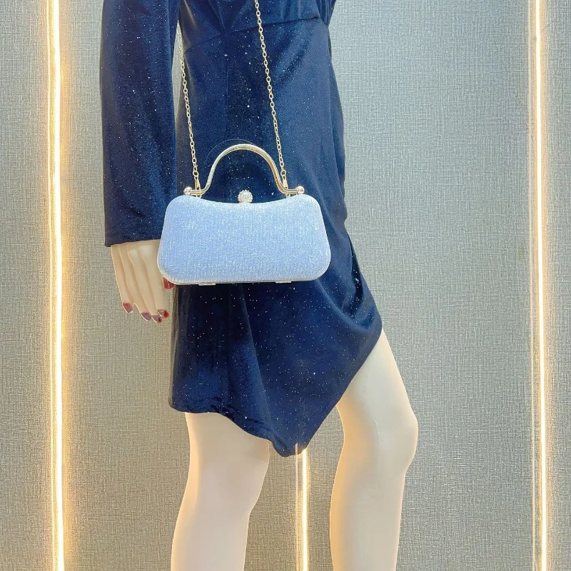 Новые женские сумки Сверкающая сумка Сумки для банкета Сумка для платья Свадебная сумка Сумка для вечеринки Маленькая квадратная сумка Женская сумка Сумка для подмышек