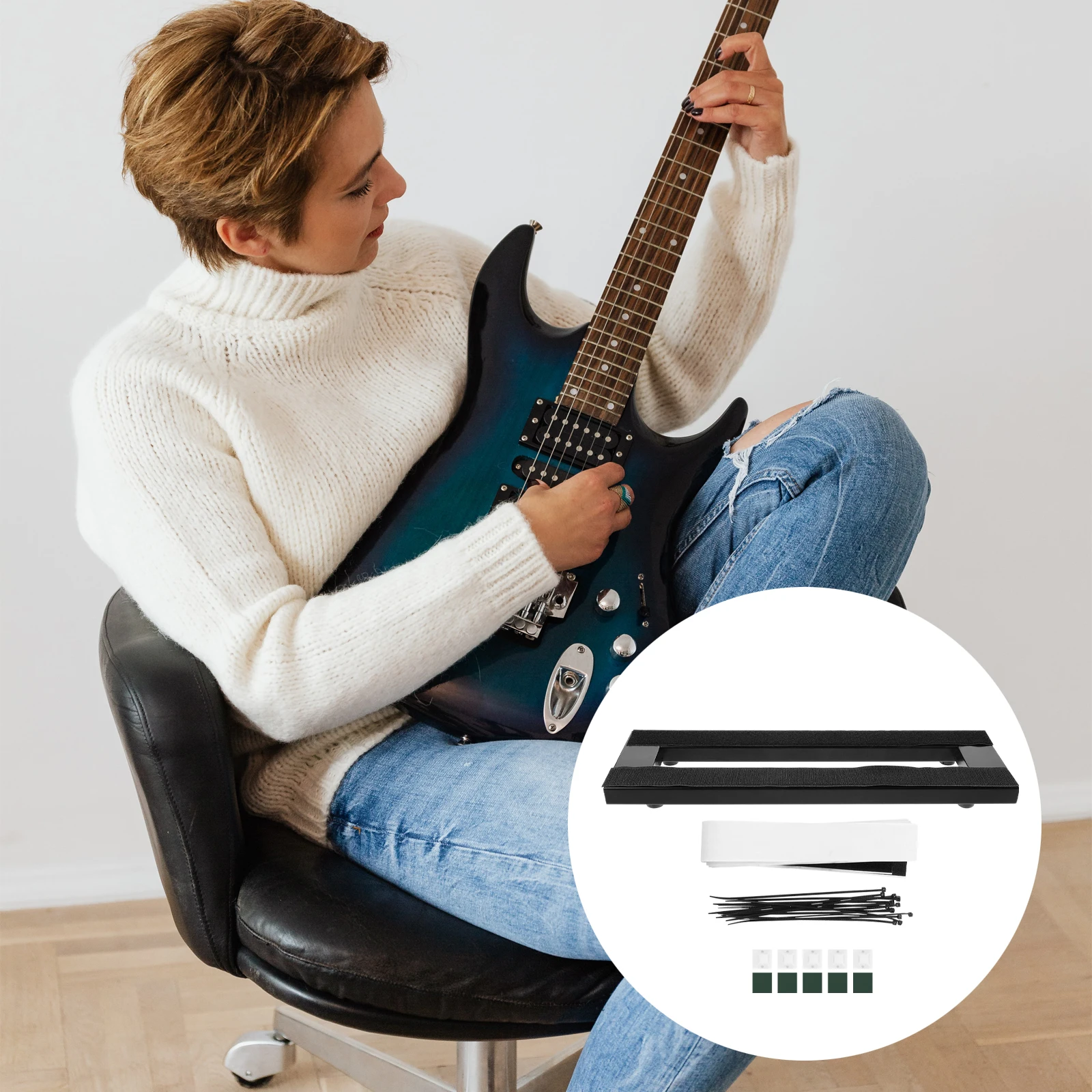 

Effect Pedalboard Durable Practical Stage Performance Electric Guitar Holder Supplies Hardness Toughness AntiRust