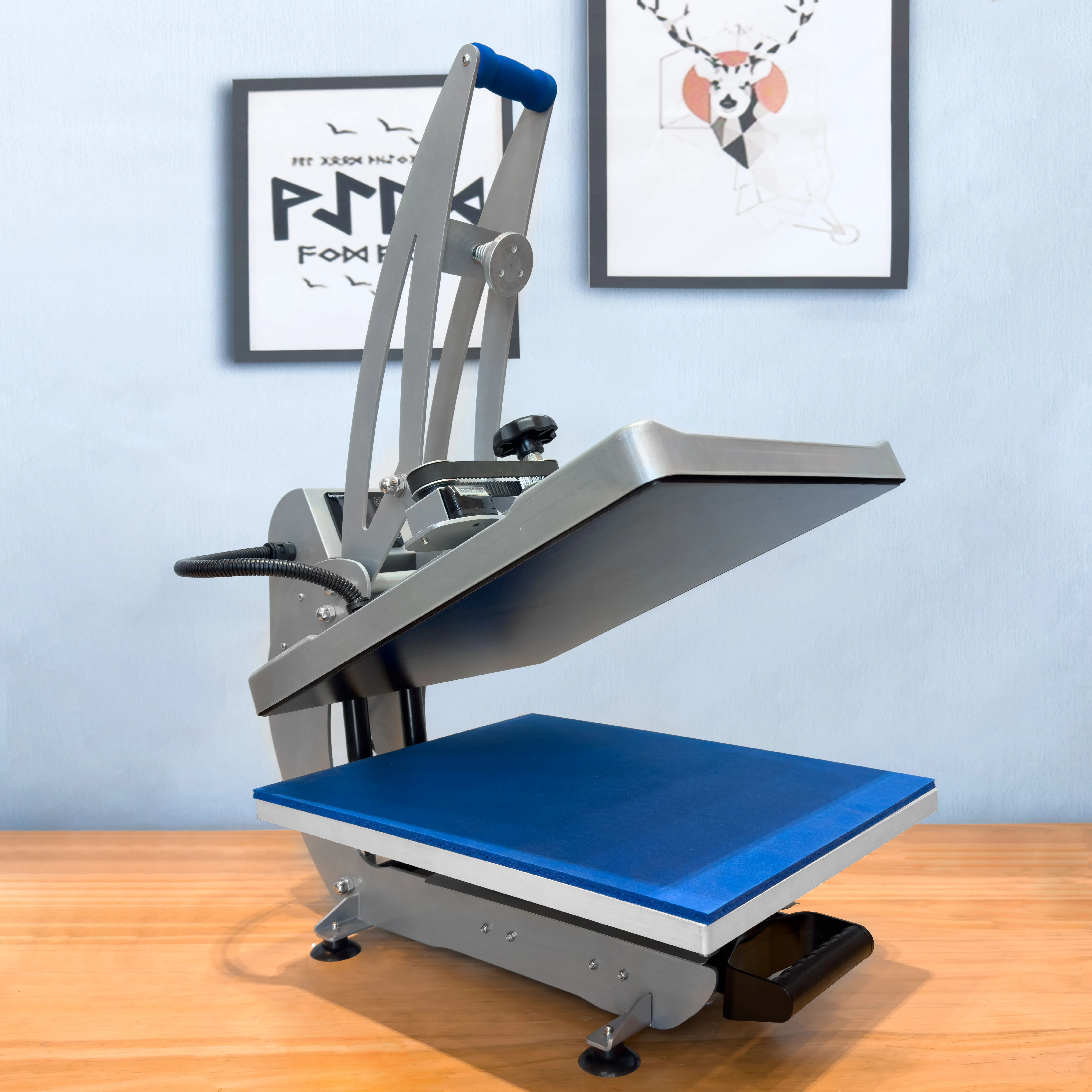 High Quality 40X50 Manual Grade Heat Press Platen Sublimation Transfer T-Shirts Printing Machine With Heat Transfer Plate