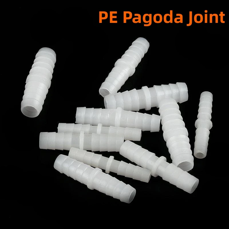 

3~100PCS 6~14mm PE Equal Diameter Pagoda Connectors Aquarium Fish Tank Air Pump Hose Joint Garden Irrigation Water Pipe Parts