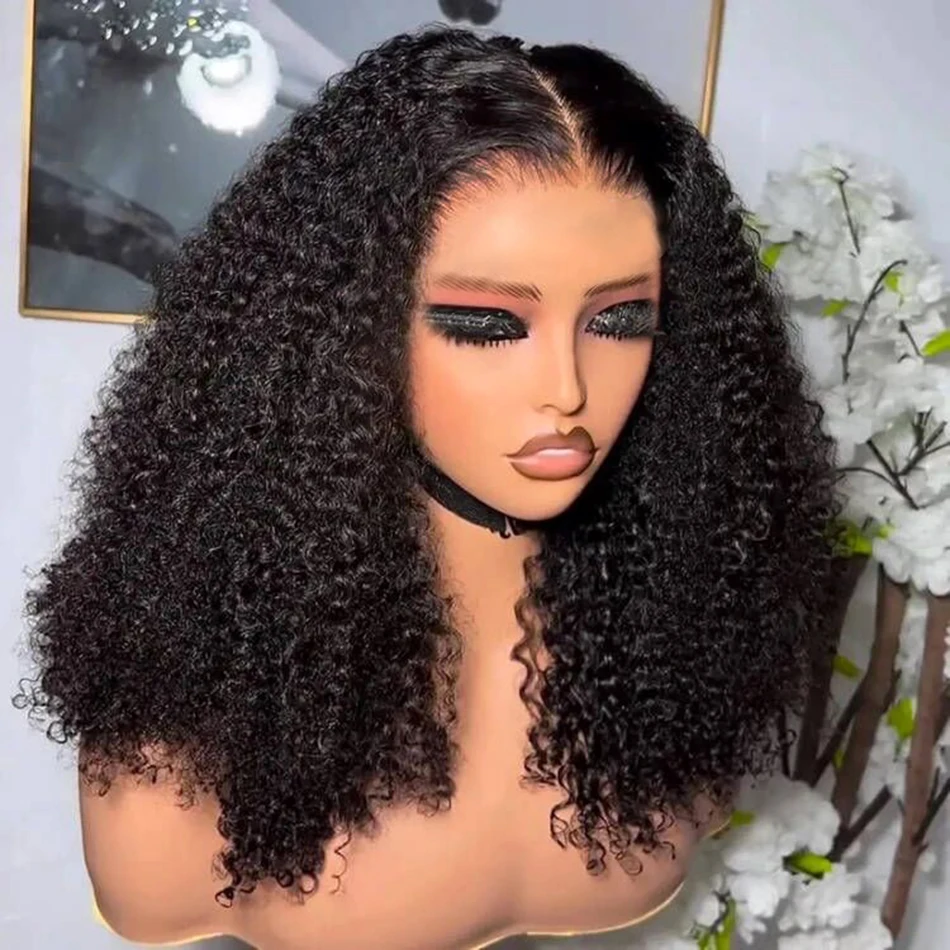 10A Real Glueless Wigs Human Hair Wigs Ready To Wear Bleached Knots 6x4 Pre Cut HD Transparent Lace Closure Wig Jerry Curly 210%