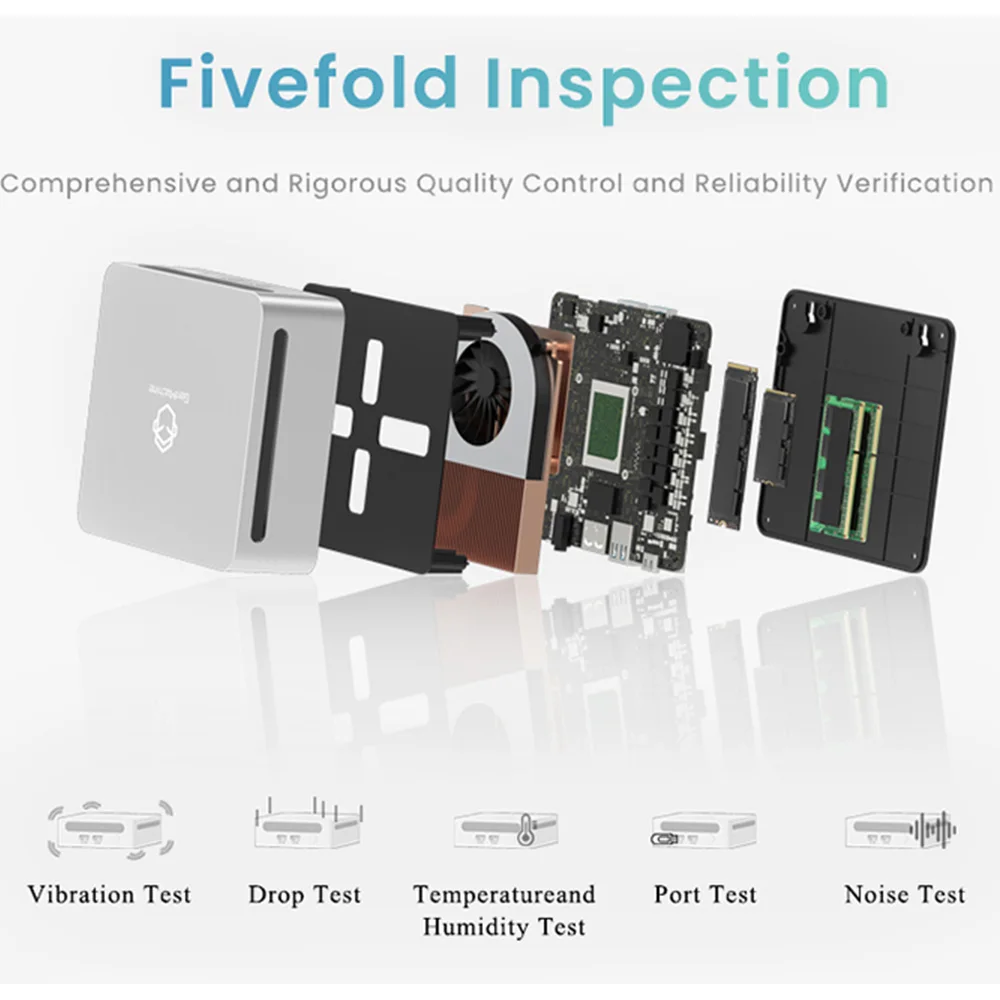 GenMachine New AMD Ryzen 5 5600U Support Windows 11Pro MINI PC DDR4 Channel WIFI6 BT5.2 Desktop Office Gaming Computer pc gamer