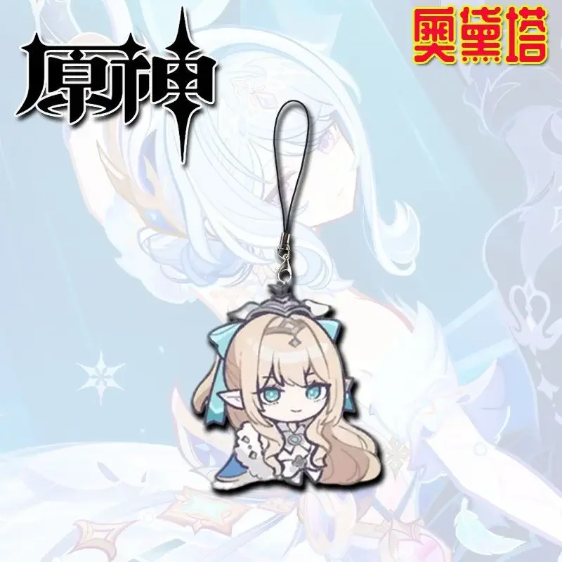 Hot Genshin Impact Tsaritsa Vesna Vodyanitsa Acrylic Cellphone Strap Lanyard For Mobile Phone Case Keychain Key Chain Cover Hang