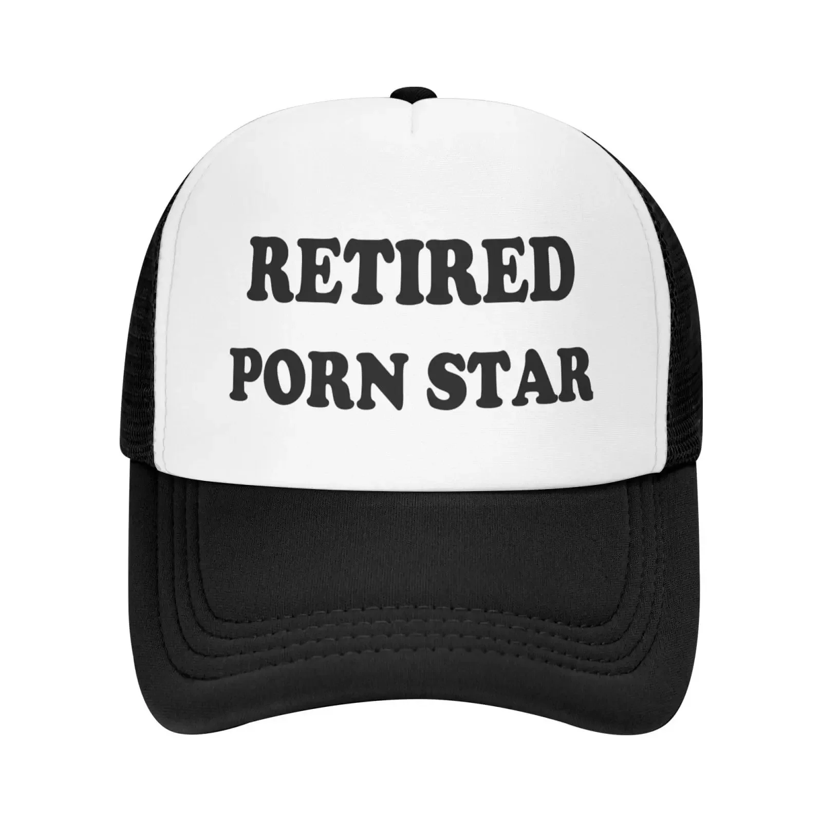 Retired-Porn-Star-Hat Gag Trucker Hat Funny Silly Hats for Adults Vintage Snapback Baseball Caps