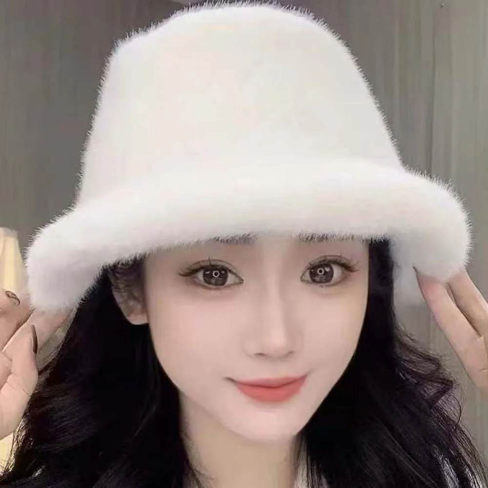Подарки, темпераментная кепка для бассейна, теплая однотонная зимняя рыбацкая шапка, имитация норкового меха, антихолодная панама во французском стиле, осенняя шапка
