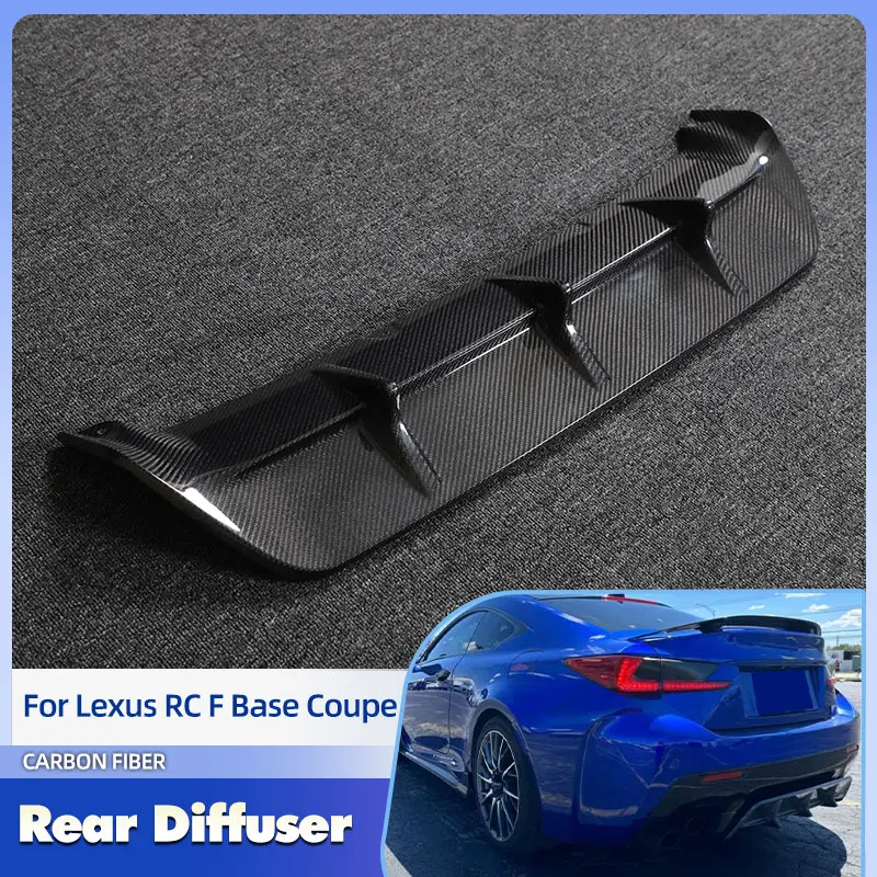 

Car Rear Bumper Diffuser Lip Spoiler Carbon Fiber for Lexus RC F Base Coupe 2-Door 2015-2018 Racing Rear Apron Lip Body Kit